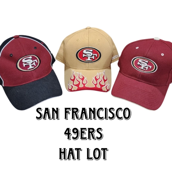 San Francisco 49ers Hat Lot One Size NFL Football Adjustable Sport - Picture 1 of 10